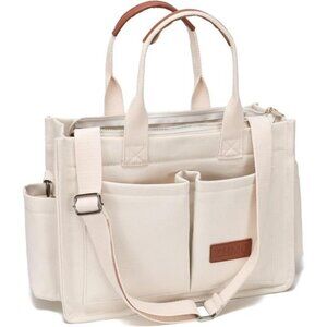 Large Canvas Tote Bag for Women,Womens Laptop Work Book Bags Crossbody Purse